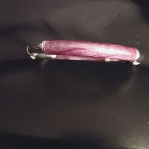 Sterling Silver with purple enamel